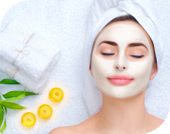 Woman receiving an Anti-Aging Facial at Facials & Skincare by Debbie, Orange, CA